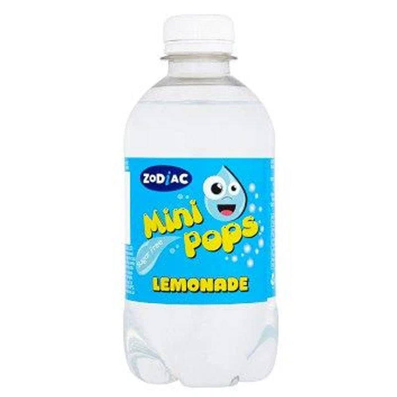 Zodiac Lemonade Mini Pops Bottles 330ml (Pack of 12) – Sparkling Lemon Soft Drink