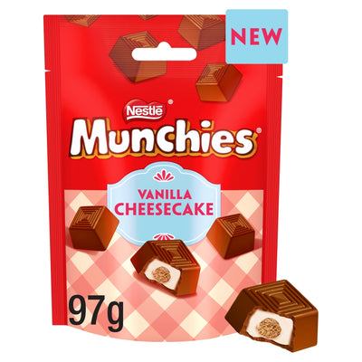 Munchies Vanilla Cheesecake Flavour Chocolate Sharing Pouches – 8 x 97g