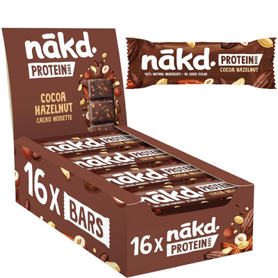 nakd. Protein Cocoa Hazelnut Fruit & Nut Bar 45g (Box of 16)