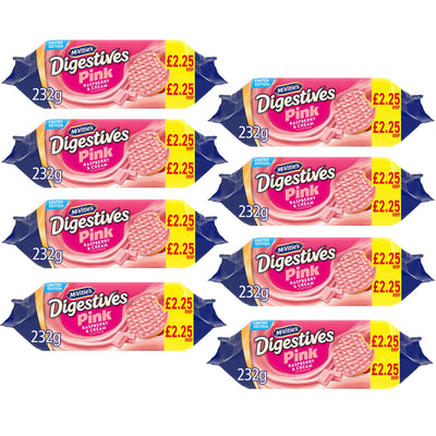 McVitie's Limited Edition Digestives Pink Raspberry & Cream Flavour 232g