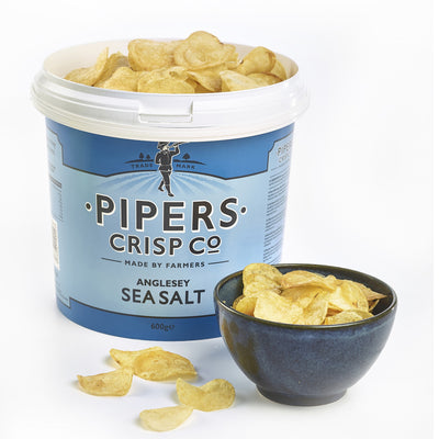 Pipers Anglesey Sea Salt Crisps Tub 600g