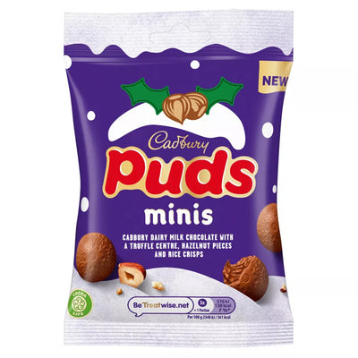Cadbury Mini Puds Chocolate Bag with Hazelnuts 73g (Pack of 22)