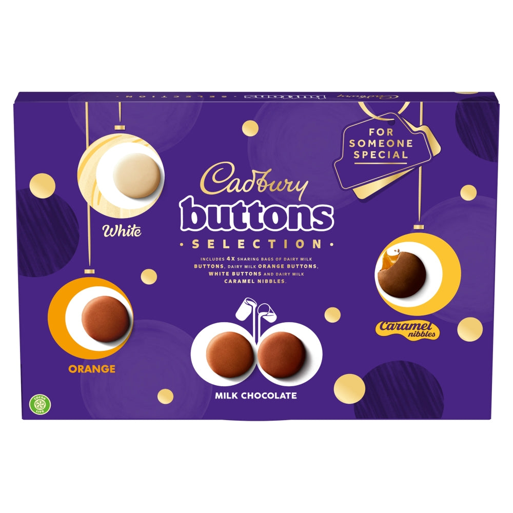 Cadbury Buttons Chocolate Christmas Selection Box 340g