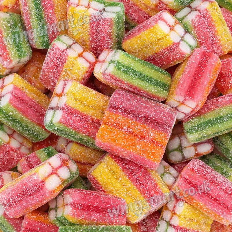 Haribo Rainbow Pixel Fizzy Chewy Candy 3kg Bulk Colourful Sugar Coated Treats