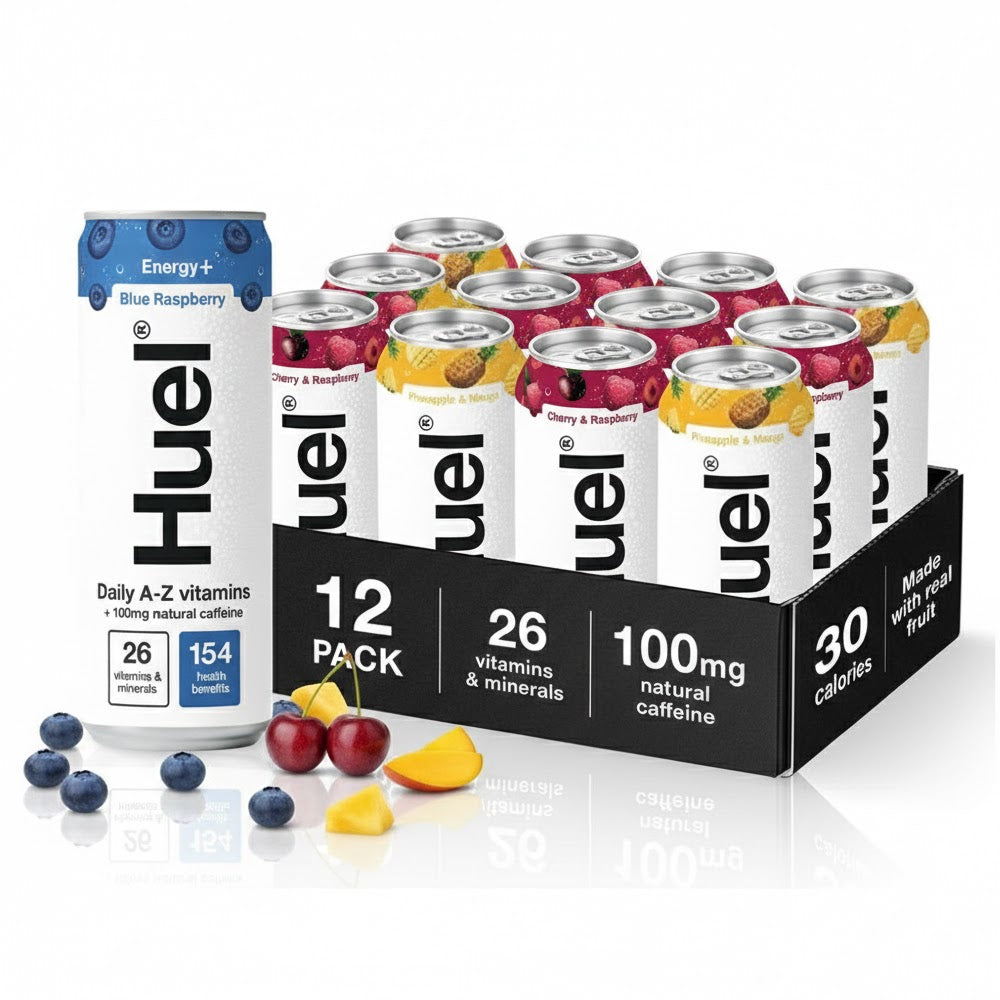 Huel Daily A-Z Vitamin Drink 330ml – Assorted Flavours (12 Cans)