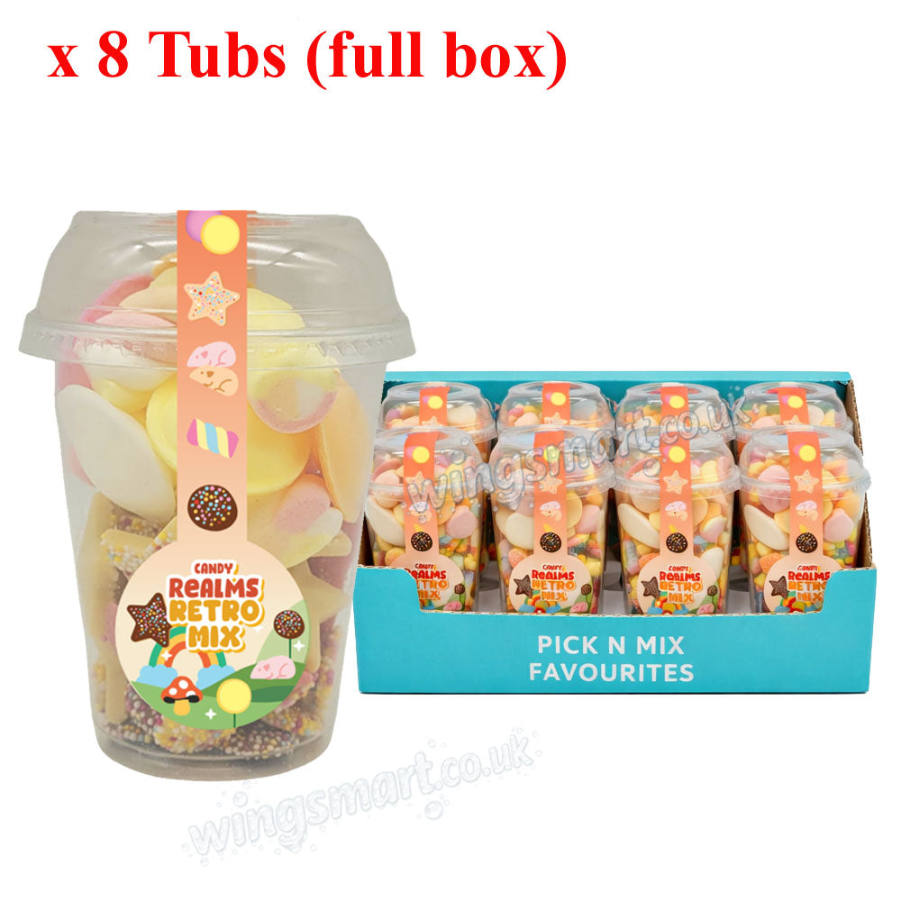 Candy Realms Retro Mix Candy Cup 155g x 8 (full box)