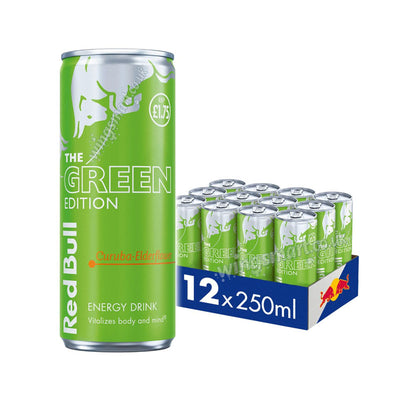 Red Bull Green Edition Curuba & Elderflower Energy Drink 250ml 12 Pack PMP Tropical Flavour Boost