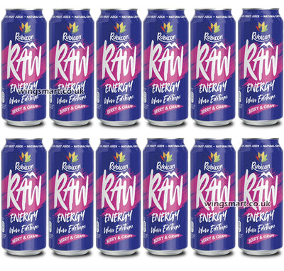 Rubicon Raw Energy Berry & Grape 500ml PMP (6 & 12 Cans)