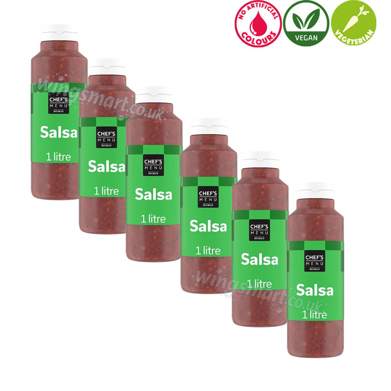 Chef’s Menu Salsa 1L – Tomato Onion Jalapeño Dip & Cooking Sauce