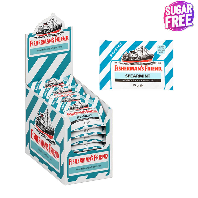Fisherman’s Friend Sugar Free Lozenges 25g x 24 Sweets – Cherry Blackcurrant Honey Lemon & Spearmint with Sweeteners