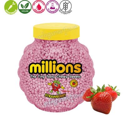 Millions Assorted Flavours Jar 2.27kg Bulk Chewy Sweets Candy Pick & Mix