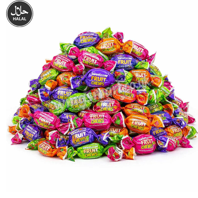 Sweetzone Fruit Chews Bag 1kg Halal Friendly Fruit Flavoured Centre Chewy Sweets Bag