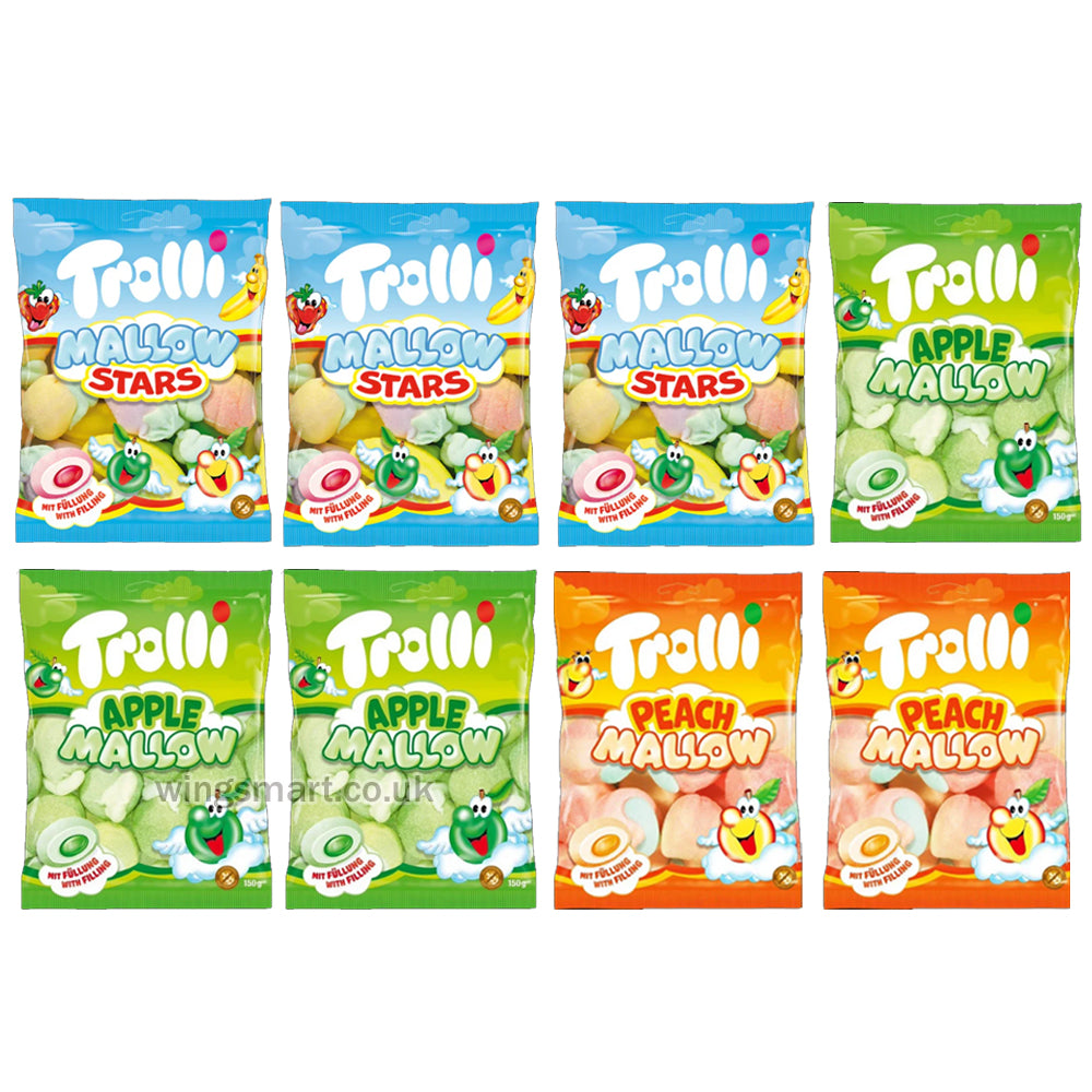 Trolli Mallow Marshmallows 8 x 150g – Assorted Flavours