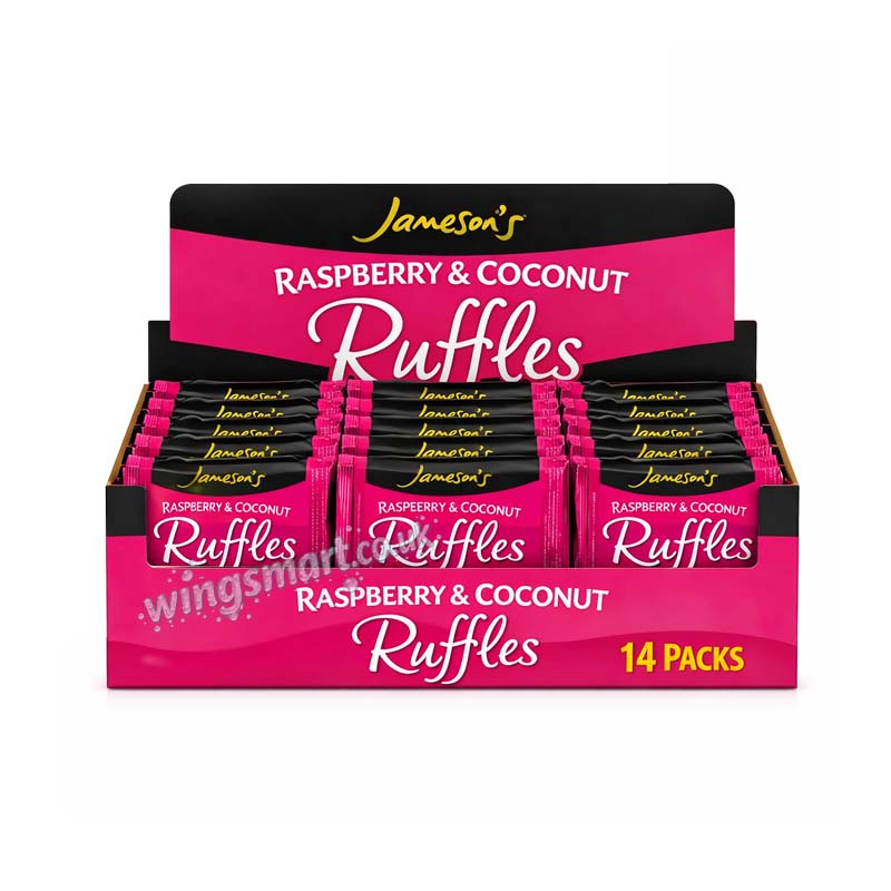 Jameson's Raspberry & Coconut Ruffles 5 Pack 130g (7 or 14 packs)