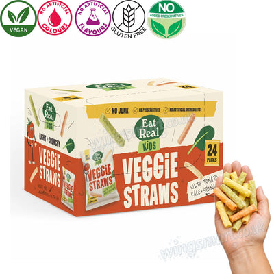Eat Real Veggie Straws 20g (Box of 24 packs)