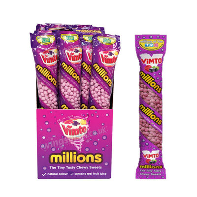 Millions Tubes 12 Pack Assorted Flavours 55g Chewy Sweets Candy Multipack