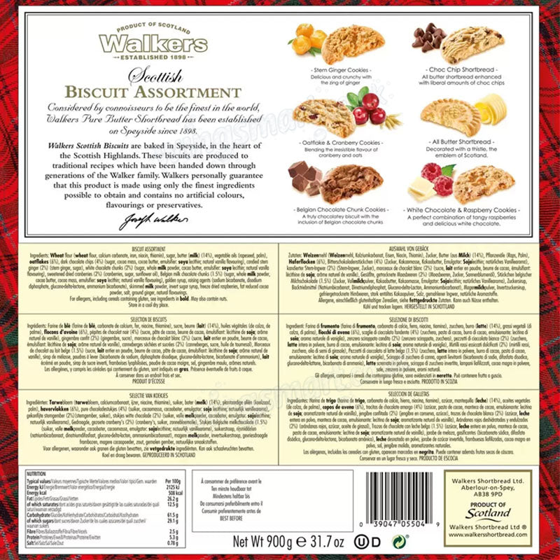 Walkers Scottish Biscuit Assortment, 900g