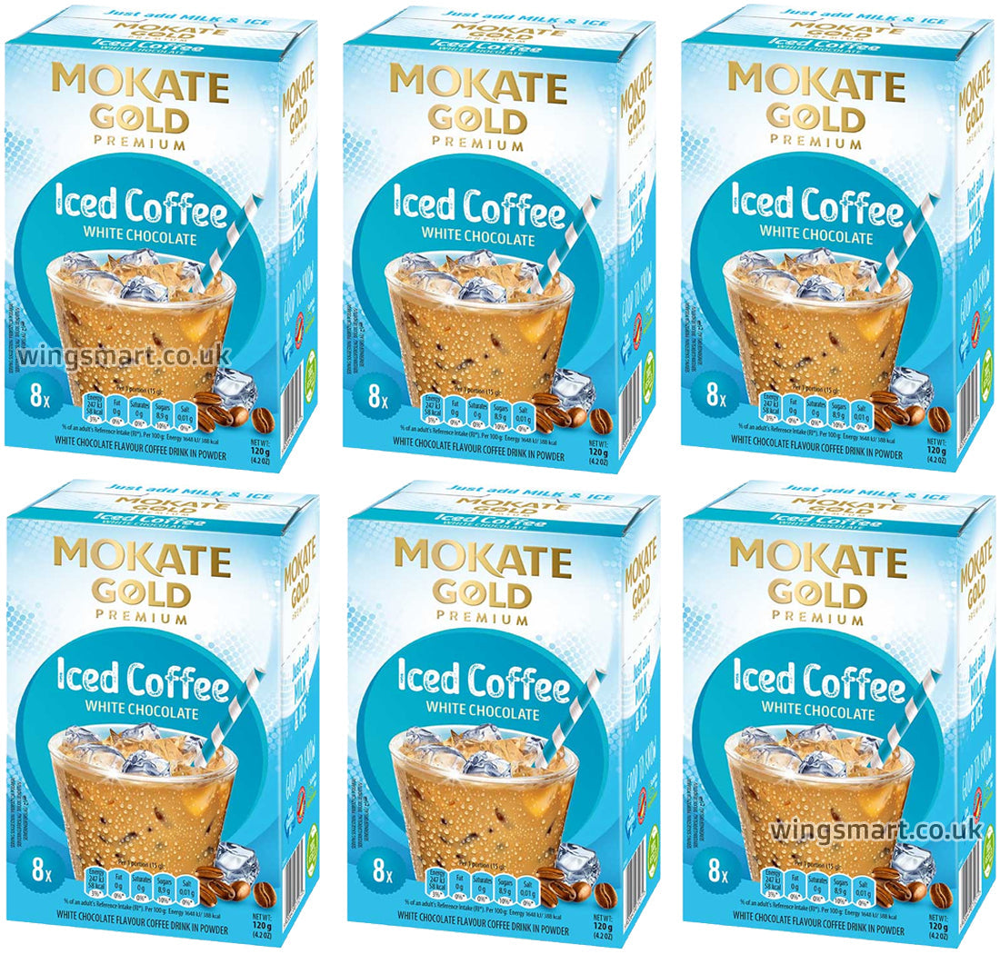 Mokate Gold Iced Coffee Drink White Chocolate Flavor 120g | 6 & 12 Box Options