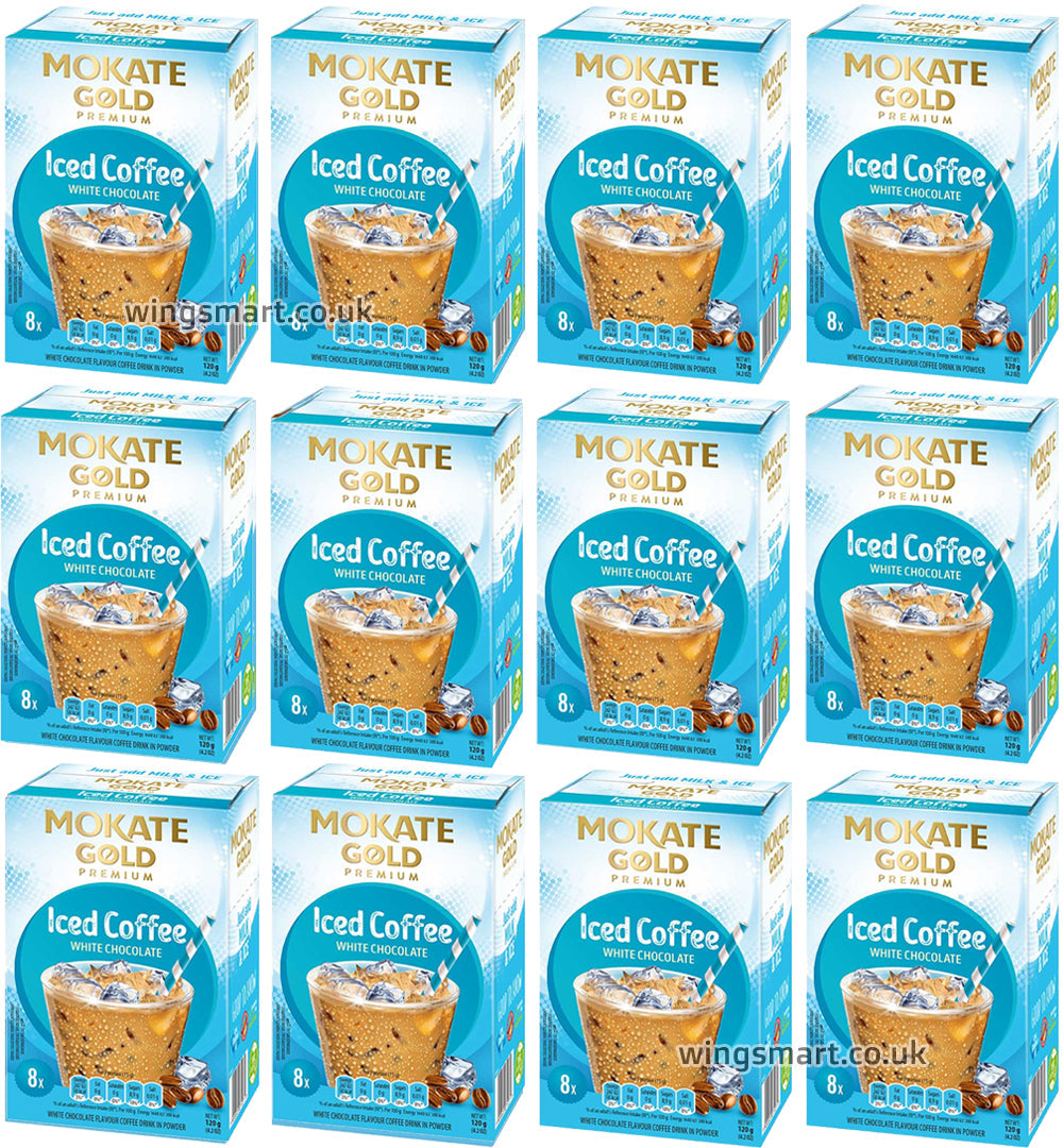 Mokate Gold Iced Coffee Drink White Chocolate Flavor 120g | 6 & 12 Box Options