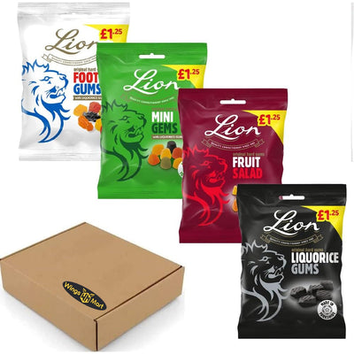 Lion Gums Mixed Bags 130g (24 or 48 Packs)