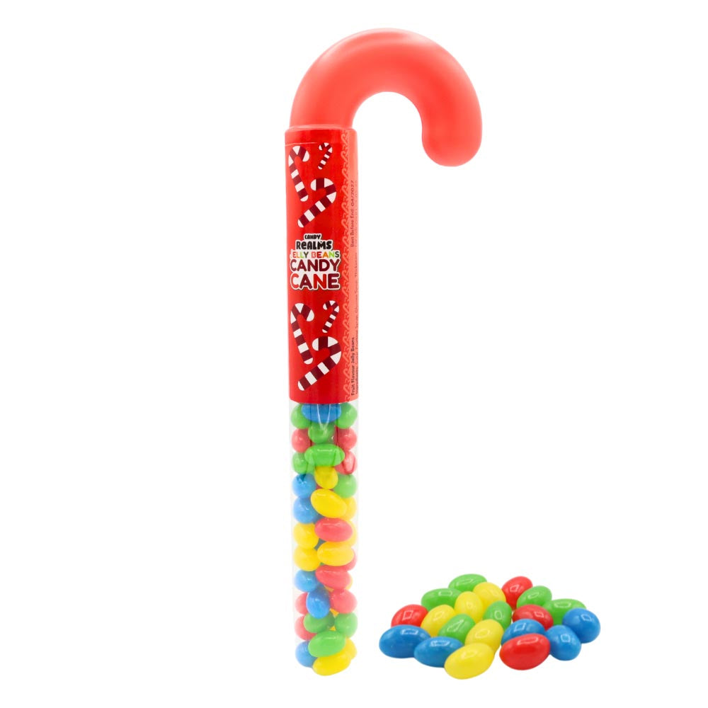 Candy Realms Jelly Beans Candy Cane 80g – 12 Tubes