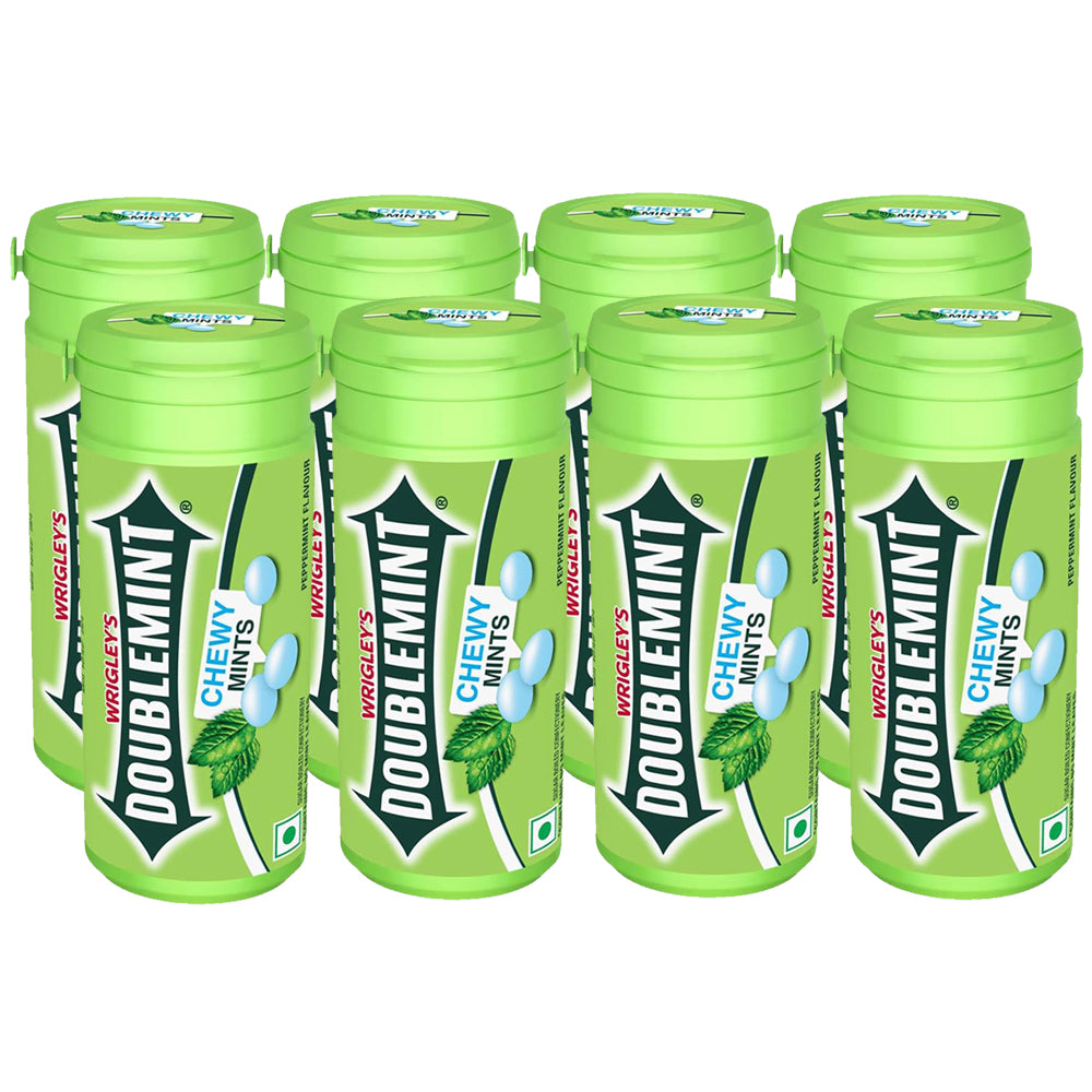 Wrigley's Doublemint Peppermint Chewy Mints 8 x 30.4g Tubes- Full Box - WingsMart