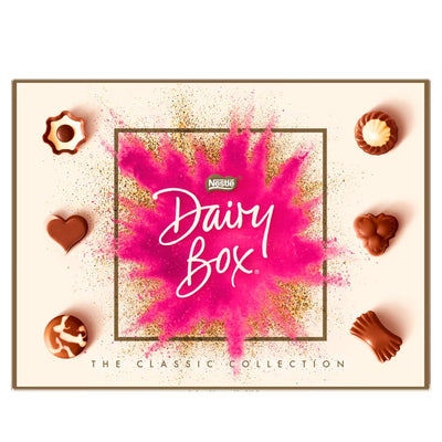 Nestle Dairy Box Classic Collection 160g - Assorted Milk Chocolates & Truffles, Perfect Christmas Gift