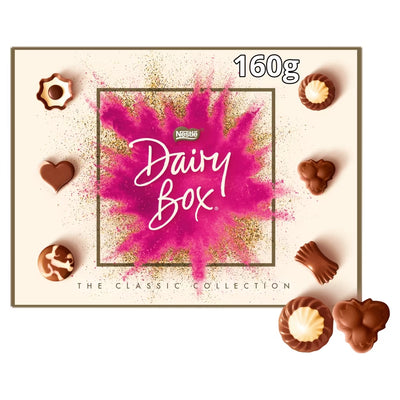 Nestle Dairy Box Classic Collection 160g - Assorted Milk Chocolates & Truffles, Perfect Christmas Gift