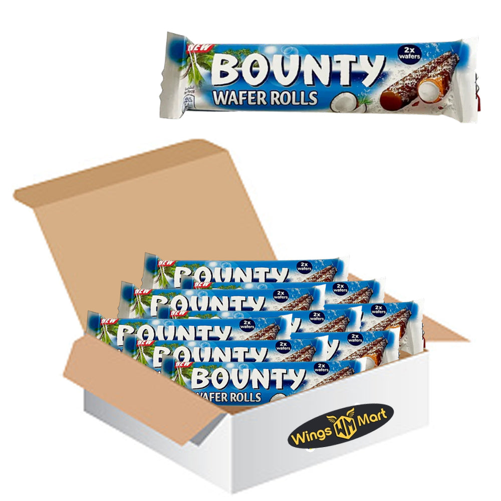 Bounty Wafer Rolls 22.5g - Delightful Crunchy Treats for Any Occasion - Perfect with Coffee, Tea, or as a Snack