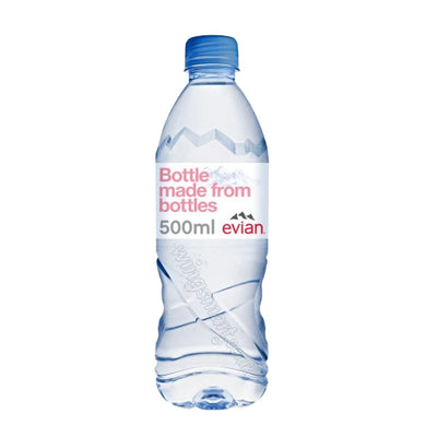 Evian Still Natural Mineral Water 500ml Bottles (12 & 24 Bottles)