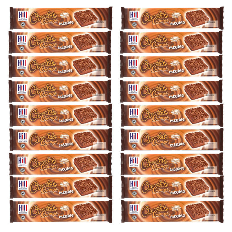 Hills Chocolate Orange Cream Biscuits 150g | Cream Filled Biscuit Packs (18 & 36 Pack Boxes) | Rich Chocolate Orange Flavor Sandwich Biscuits