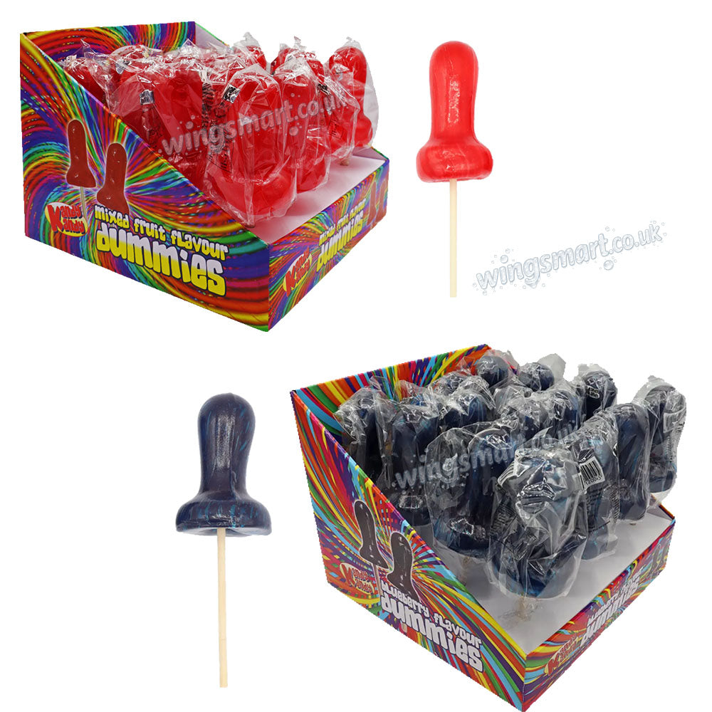 Kandy Kandy Dummy On A Stick Lollipop 120g – Mixed Fruit & Blueberry Flavoured Candy