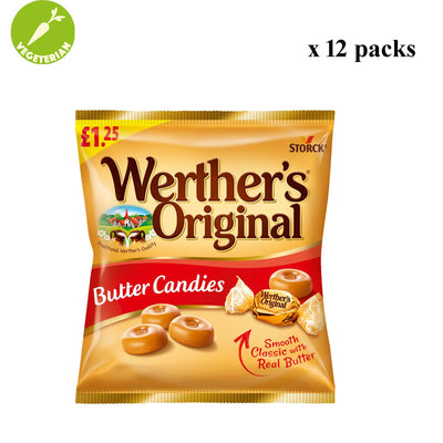 Werther's Original Butter Candies Creamy Filling Soft Caramels CToffees PMP 110g x 12 packs