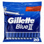 Gillette Blue II Disposable Razors 20 Pack Twin Blade Men's Shaving Razors