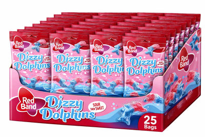 Red Band Dizzy Dolphins Bag 100g – 25 Pack (Full Box)