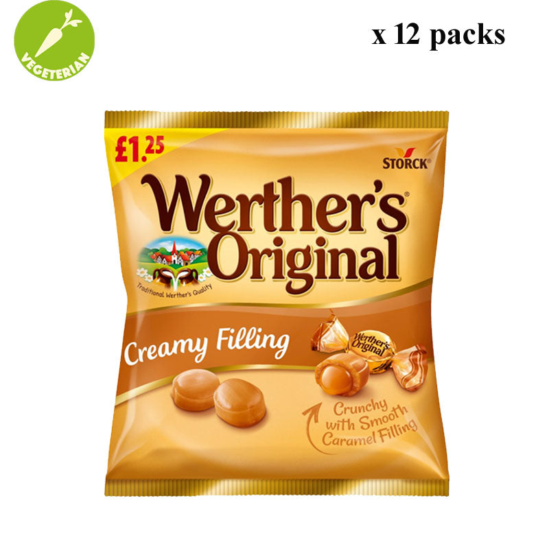 Werther's Original Butter Candies Creamy Filling Soft Caramels CToffees PMP 110g x 12 packs