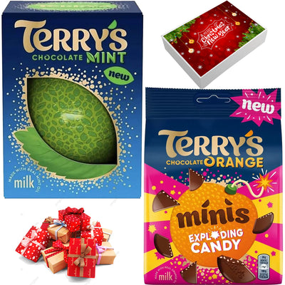 2 x Mixed Terry's Chocolate Mint Crisp & Orange Exploding Minis Bag With Gift Box