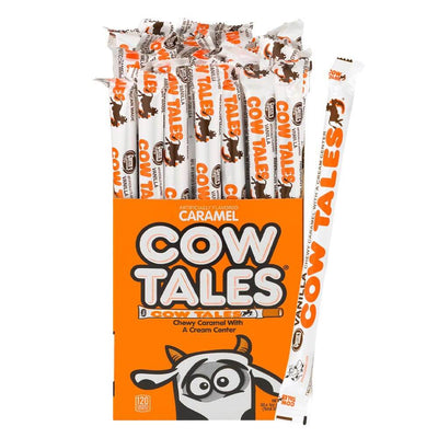 Goetze's Caramel Cow Tales, 36 x 28g Packs | Chewy Vanilla Caramel with Cream Centre | Popular American Treat | Original Flavor