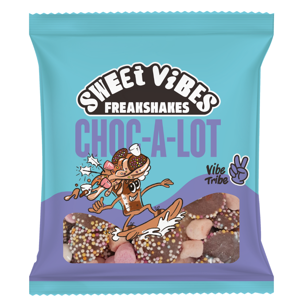 Sweet Vibes Choc-A-Lot Freakshake Bag - 12 x 105g | Unique Candy Topping & Mallow Mix | Perfect Teenage Chocolate Treat