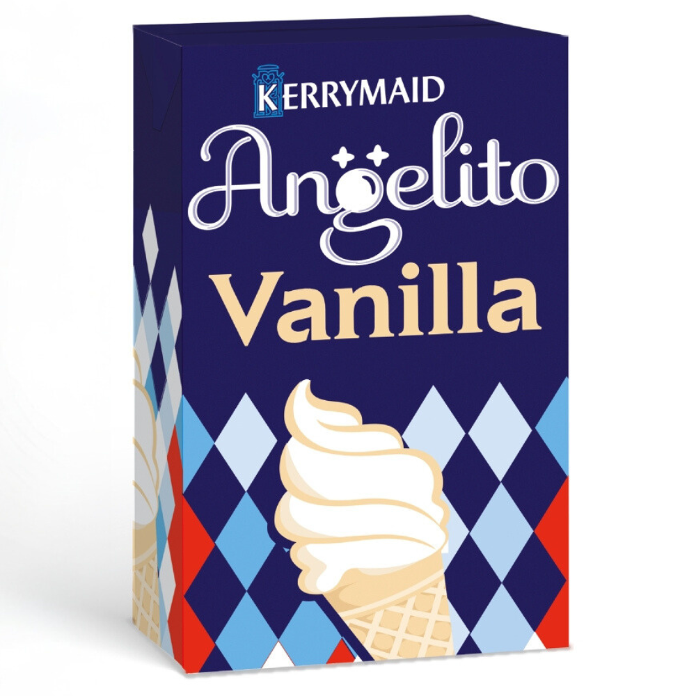 Kerrymaid Angelito Vanilla Flavour Ice Cream Mix 1L | Smooth, Creamy, Gluten-Free Soft Serve | Perfect for Vegetarians