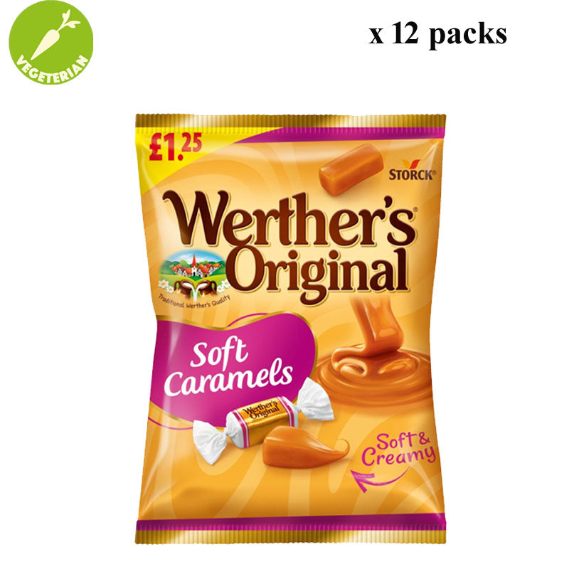 Werther's Original Butter Candies Creamy Filling Soft Caramels CToffees PMP 110g x 12 packs