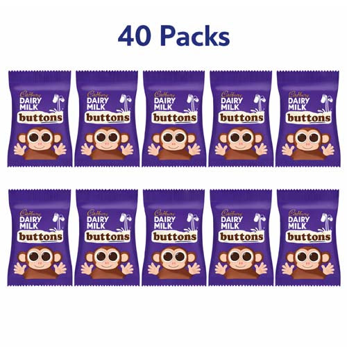 Cadbury Dairy Milk Buttons 14.4g – 20, 40 & 60 Packs