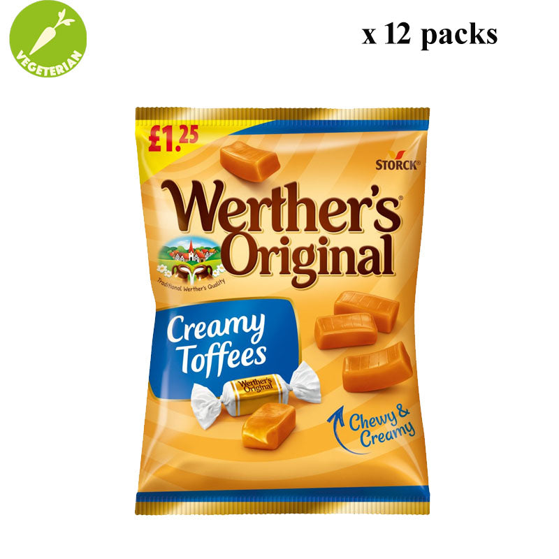 Werther's Original Butter Candies Creamy Filling Soft Caramels CToffees PMP 110g x 12 packs