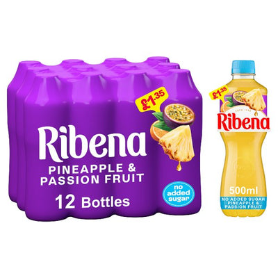 Ribena Pineapple & Passion Fruit Juice Drink 500ml PMP (Pack of 12)