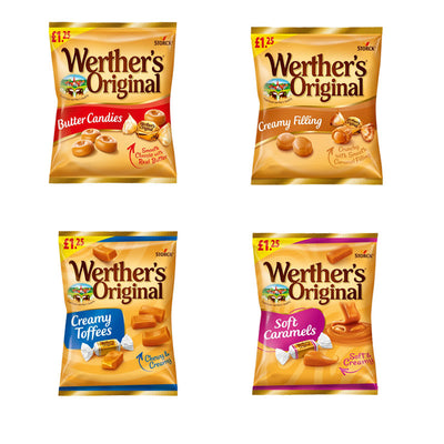 Werther's Original Butter Candies Creamy Filling Soft Caramels CToffees PMP 110g x 12 packs