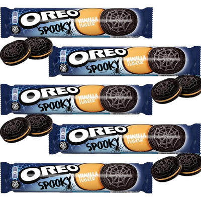 Oreo Vanilla Flavour Halloween Biscuits 154g (5 x Packs)