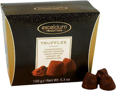 Luxury with Excelcium Cocoa Truffles - 150g Box of Cocoa Dusted Delights