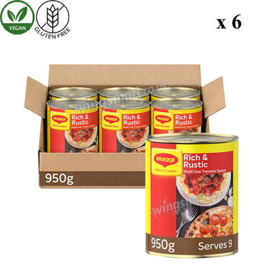 Maggi Rich & Rustic Multi Use Tomato Sauce 950g (6 & 12 Cans)