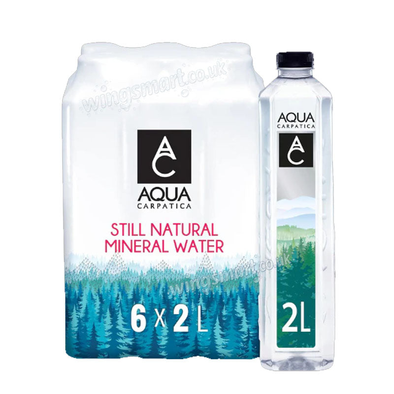 Aqua Carpatica Natural Mineral Water 6x2L and 12x500ml Bottles