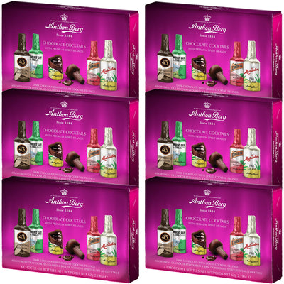 Anthon Berg Chocolate Cocktail Liqueurs 4 Pieces 62g (Box of 6)